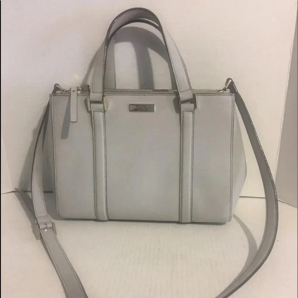 Kate Spade grey leather crossbody/ satchel Bag
